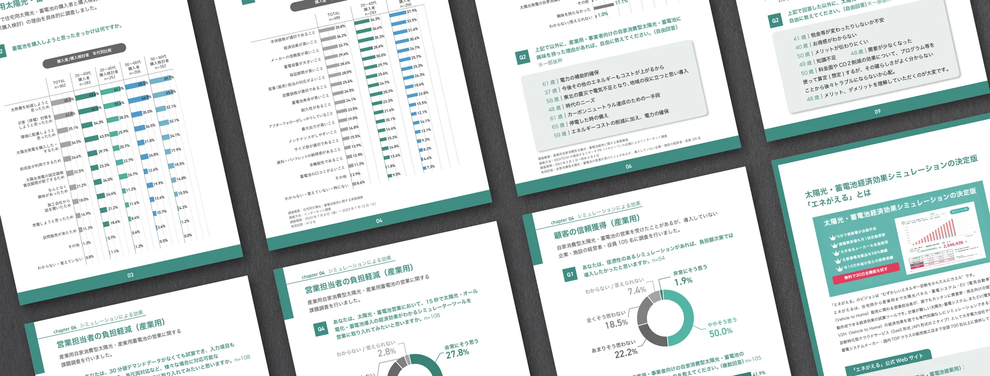 太陽光発電・蓄電システム 販売動向白書 2024 の誌面（見開き）